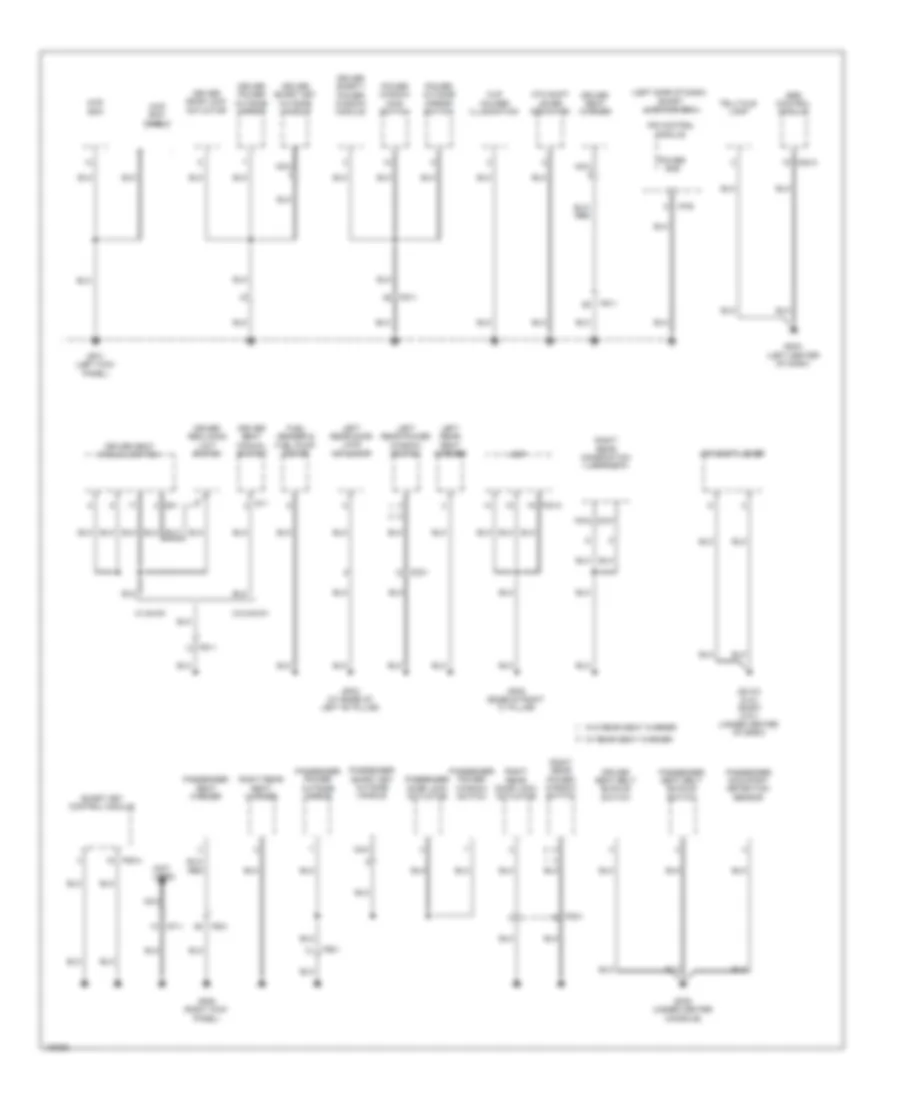 Ground Distribution Wiring Diagram 3 of 4 for Hyundai Tucson Limited 2014