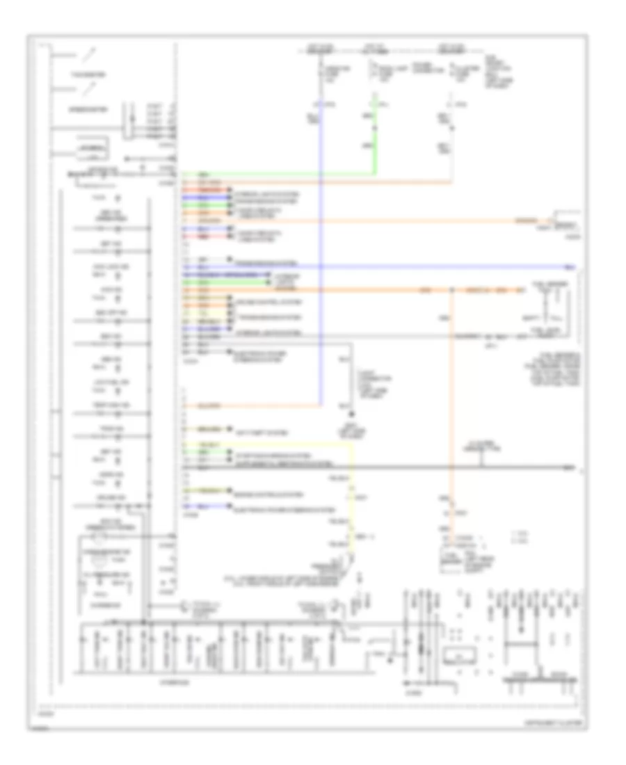 Instrument Cluster Wiring Diagram (1 of 2) for Hyundai Tucson Limited 2014