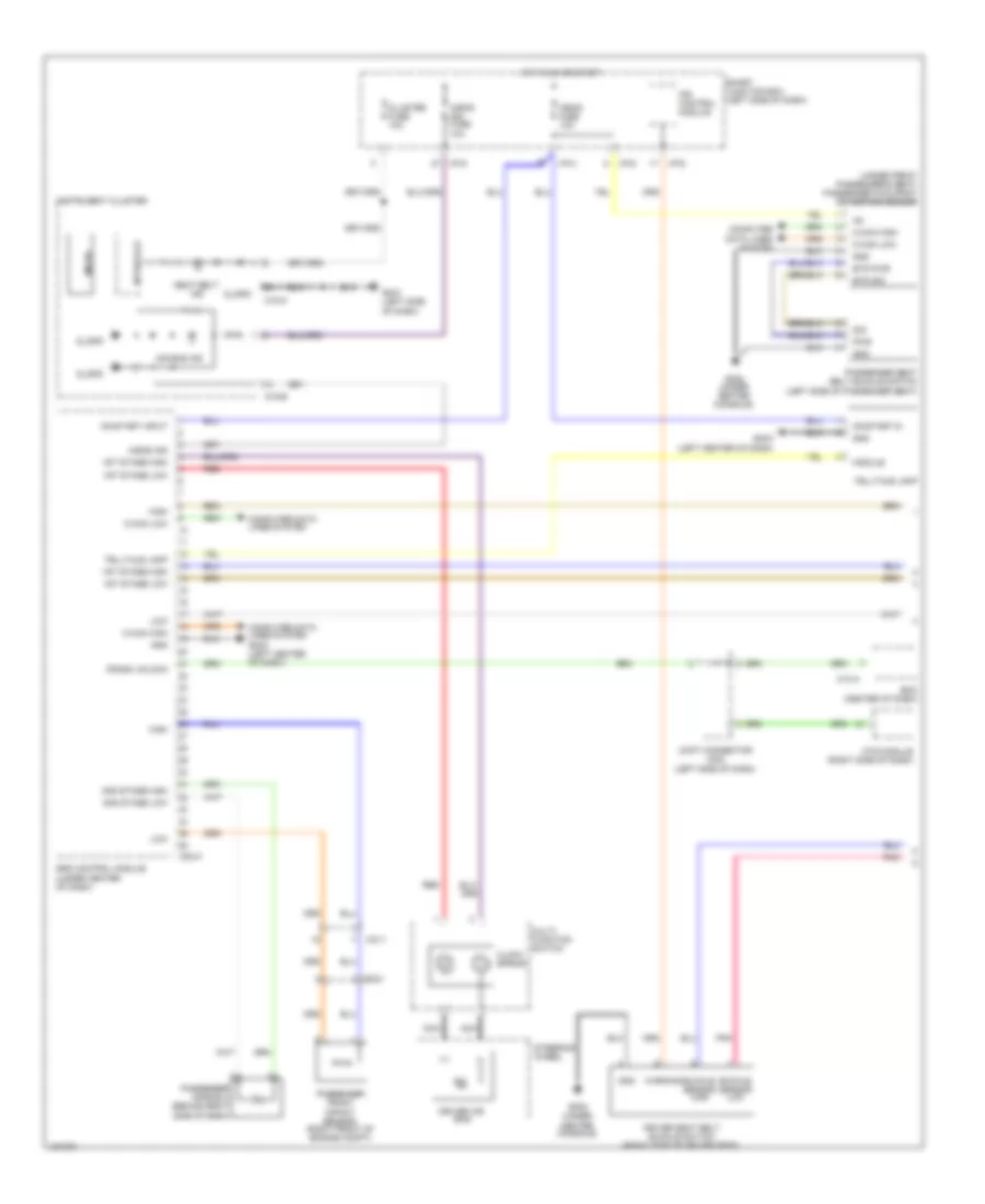 Supplemental Restraints Wiring Diagram 1 of 2 for Hyundai Tucson Limited 2014