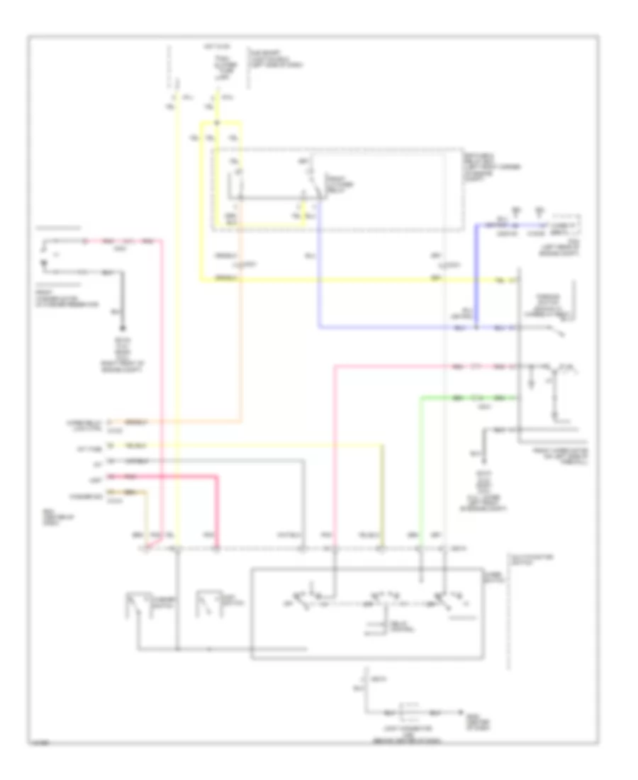 Электросхема передних стеклоочистителей дворников и омывателя лобового стекла для Hyundai Tucson Limited 2014