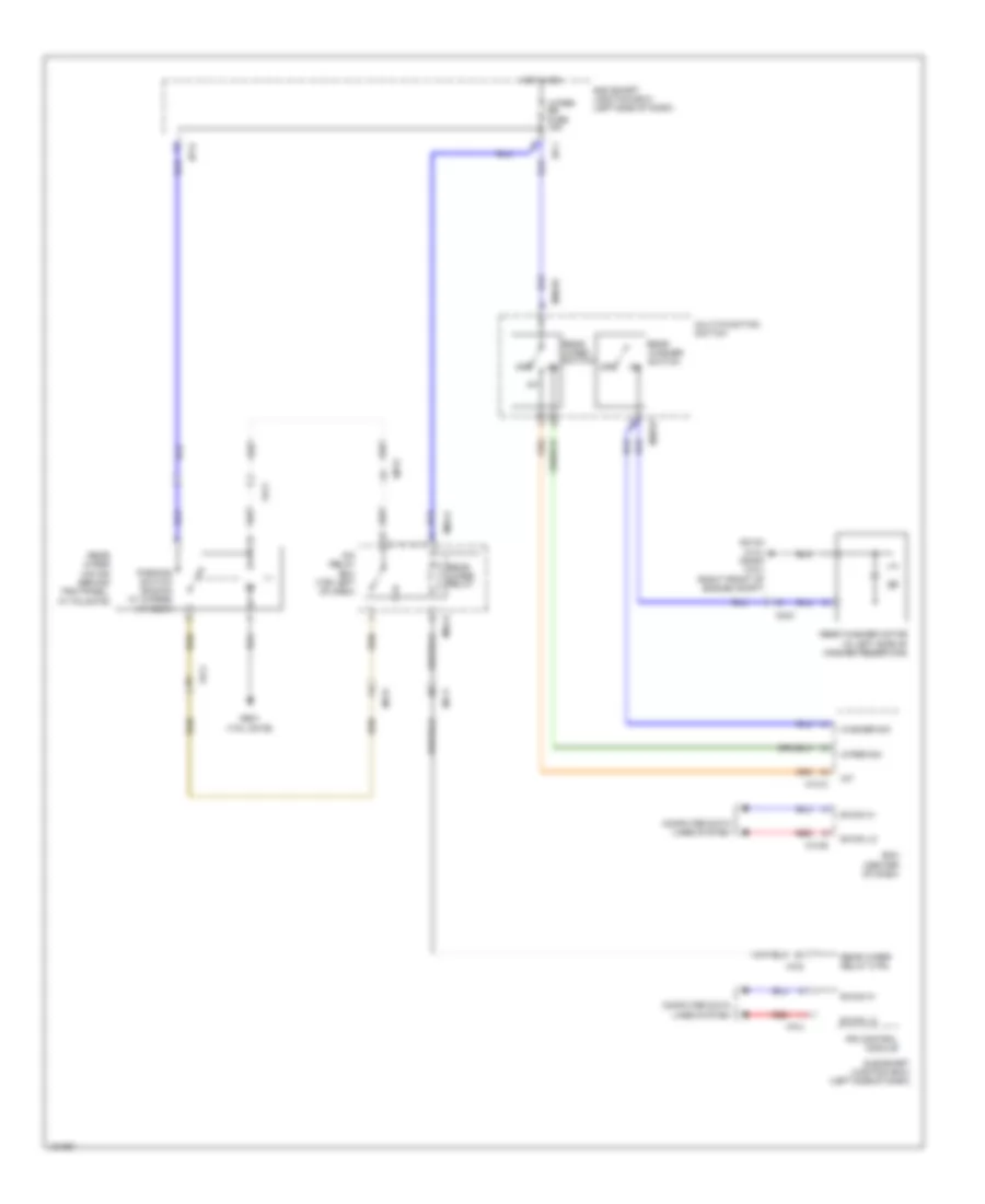 Rear Wiper Washer Wiring Diagram for Hyundai Tucson Limited 2014