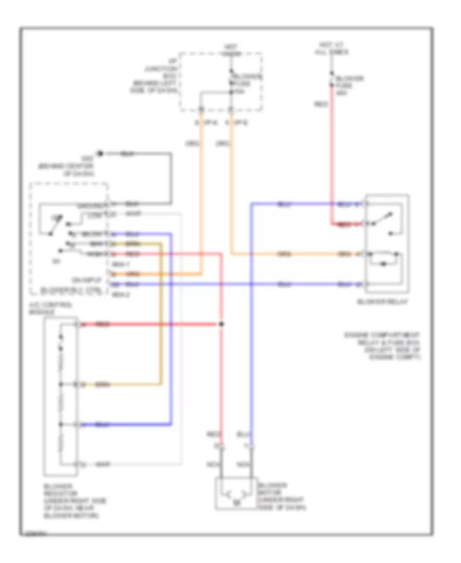 Heater Wiring Diagram for Hyundai Accent GLS 2006