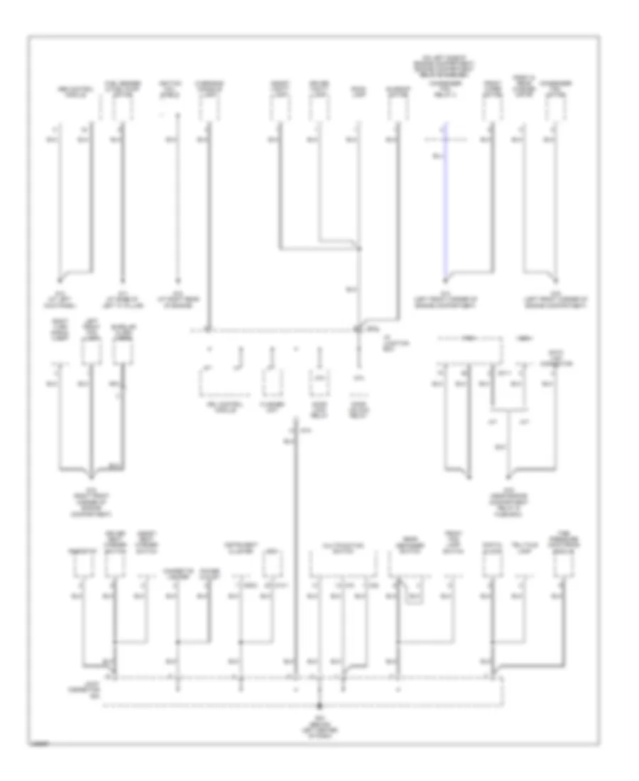 Ground Distribution Wiring Diagram 2 of 3 for Hyundai Accent GLS 2006