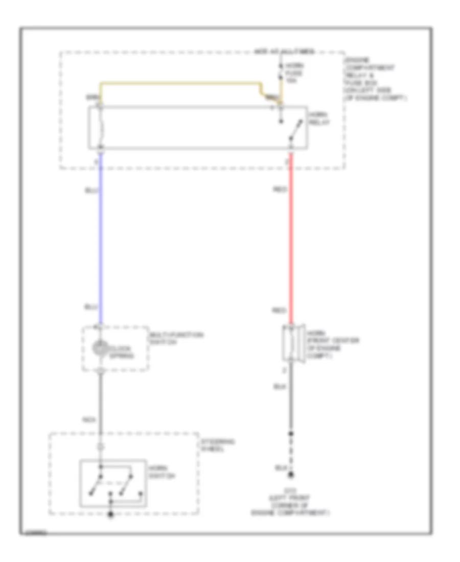 Horn Wiring Diagram for Hyundai Accent GLS 2006