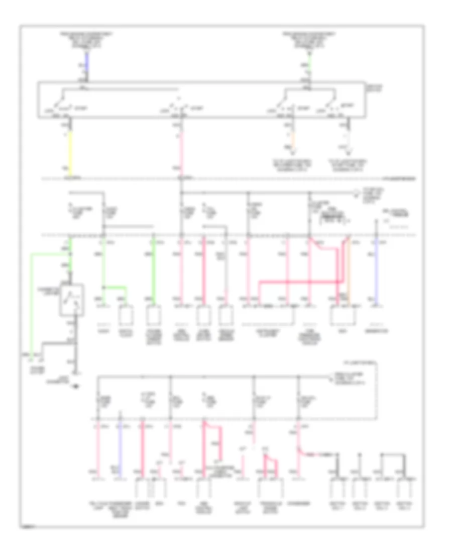 Power Distribution Wiring Diagram (2 of 4) for Hyundai Accent GLS 2006