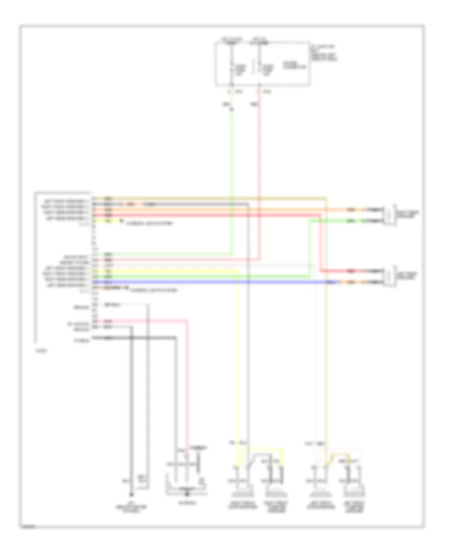 Radio Wiring Diagram, without Amplifier for Hyundai Accent GLS 2006