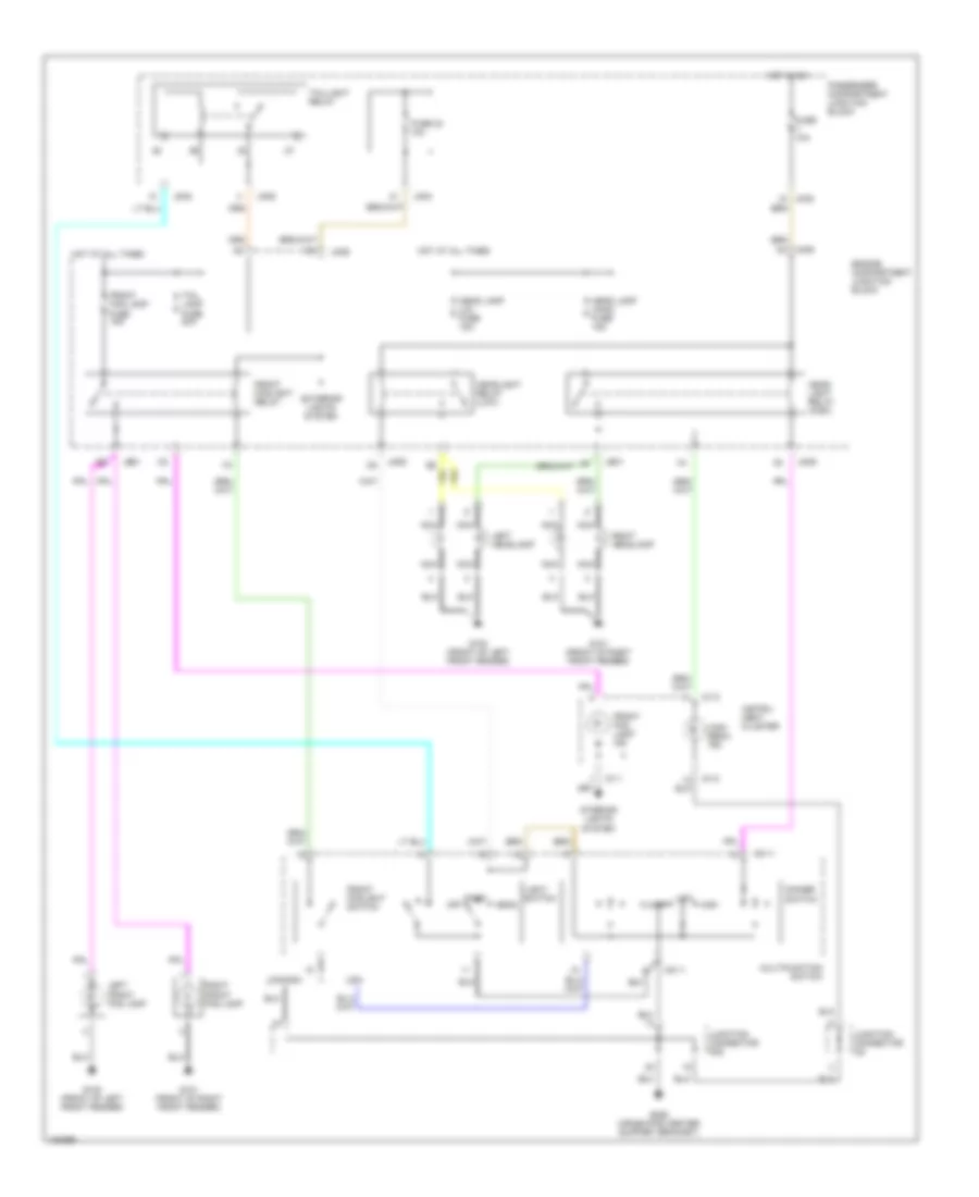 Headlight Wiring Diagram, without DRL for Hyundai Sonata GLS 1999