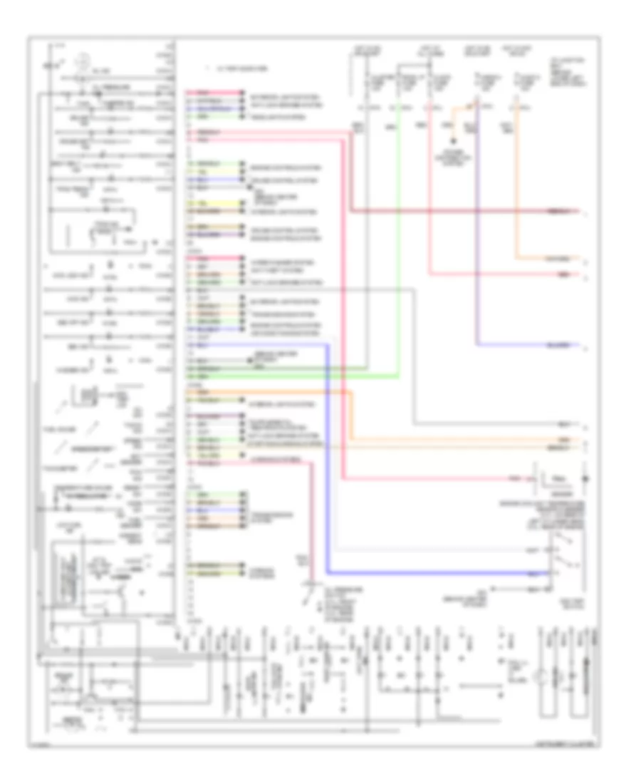 Instrument Cluster Wiring Diagram 1 of 2 for Hyundai Santa Fe GLS 2009