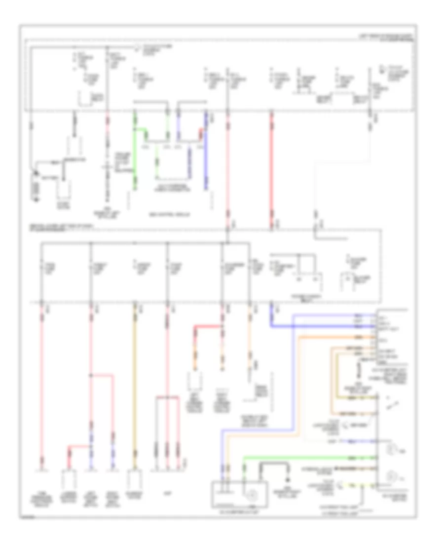 Power Distribution Wiring Diagram 1 of 6 for Hyundai Santa Fe GLS 2009