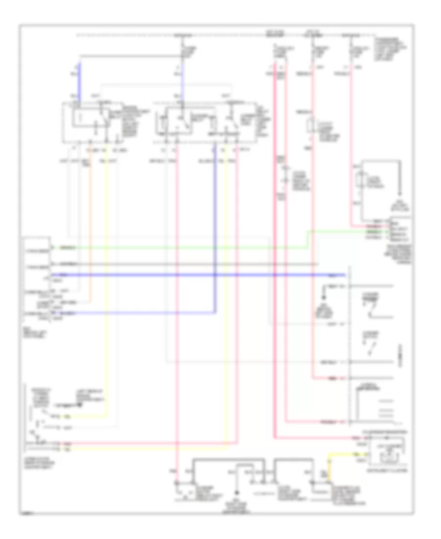 Электросхема стеклоочистителя, дворников и омывателя для Hyundai Azera Limited 2006