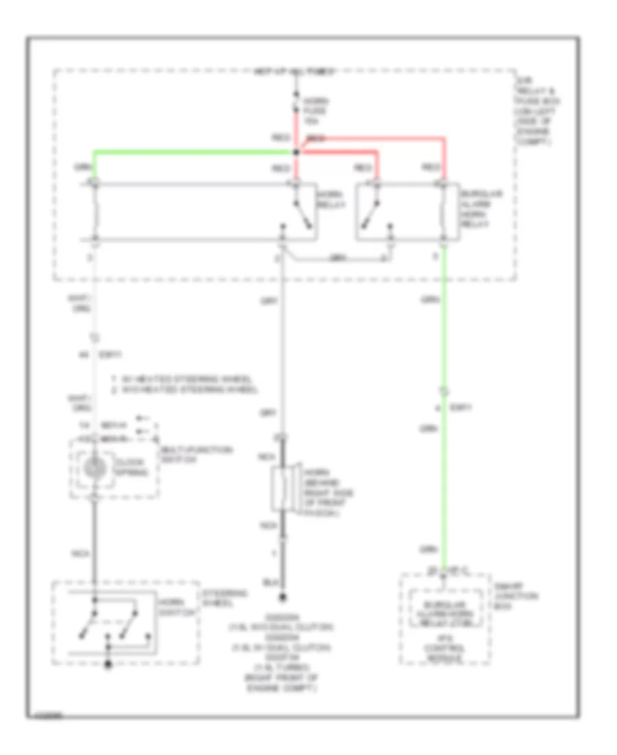 Horn Wiring Diagram for Hyundai Veloster Turbo R Spec 2014