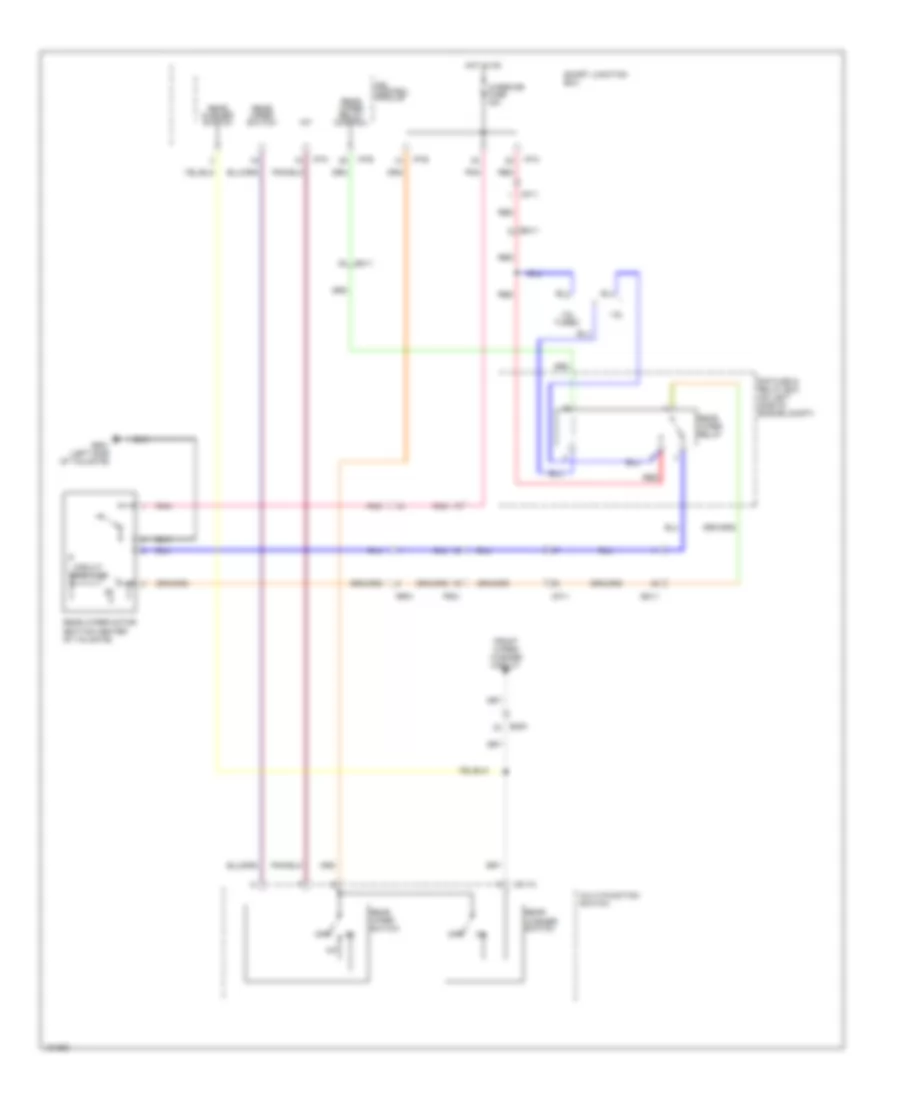 Электросхема заднего стеклоочистителя дворника и омывателя для Hyundai Veloster Turbo R-Spec 2014