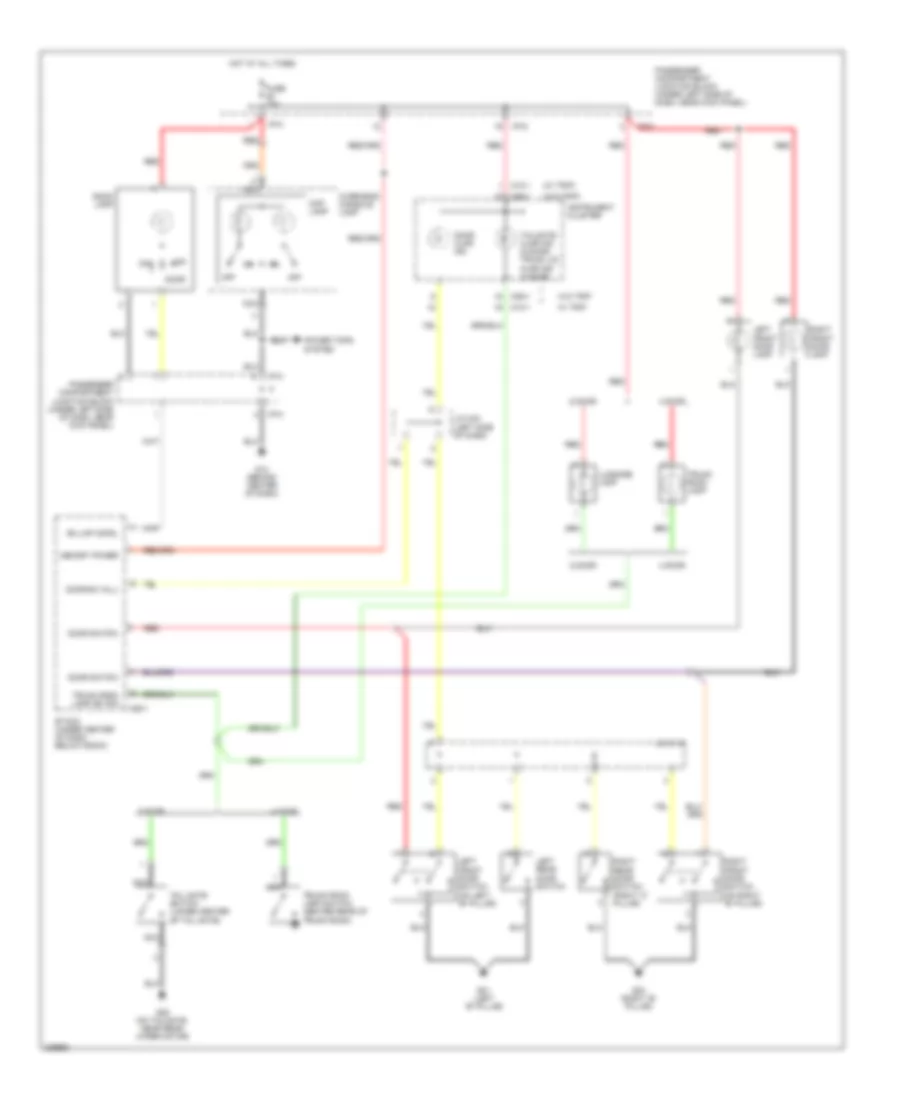 Courtesy Lamps Wiring Diagram with Sunroof for Hyundai Elantra GLS 2006