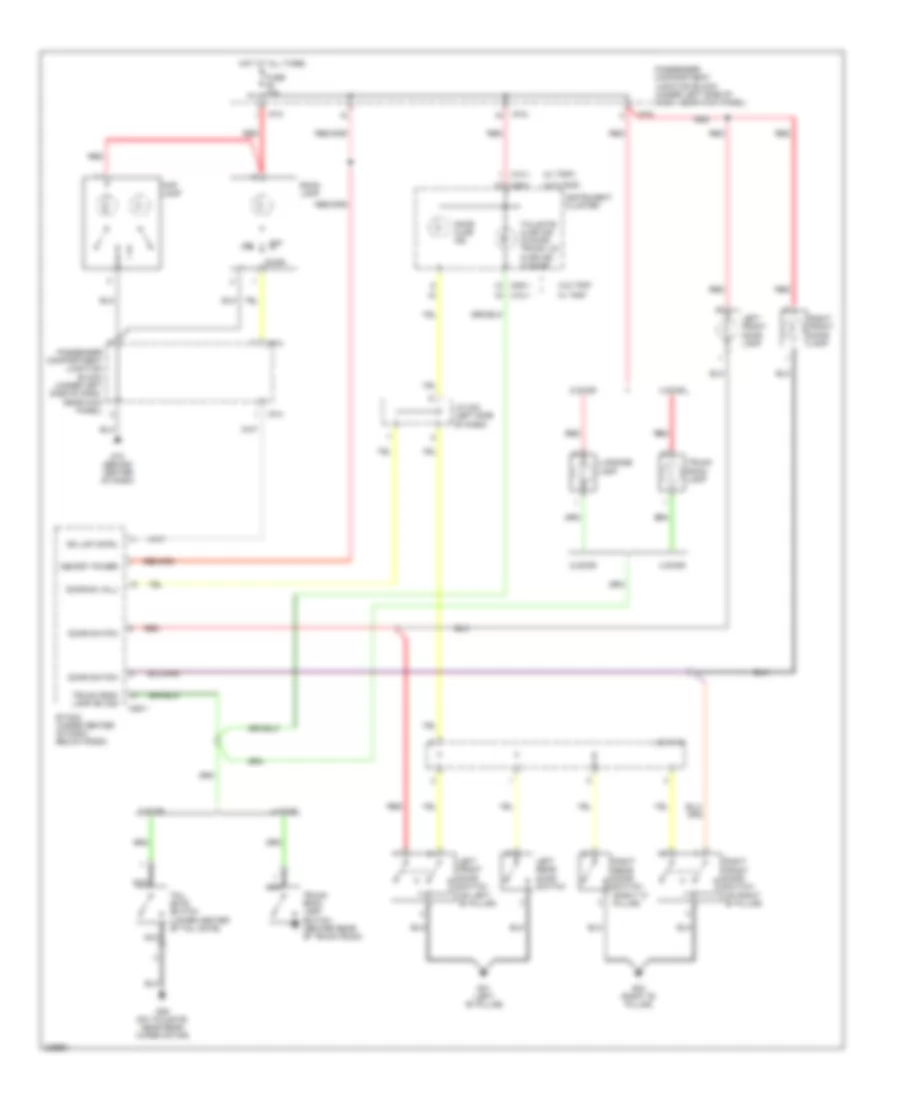 Courtesy Lamps Wiring Diagram, without Sunroof for Hyundai Elantra GLS 2006