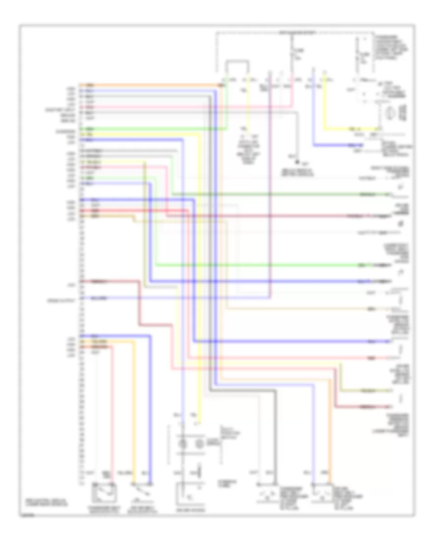 Supplemental Restraints Wiring Diagram, Depowered for Hyundai Elantra GLS 2006