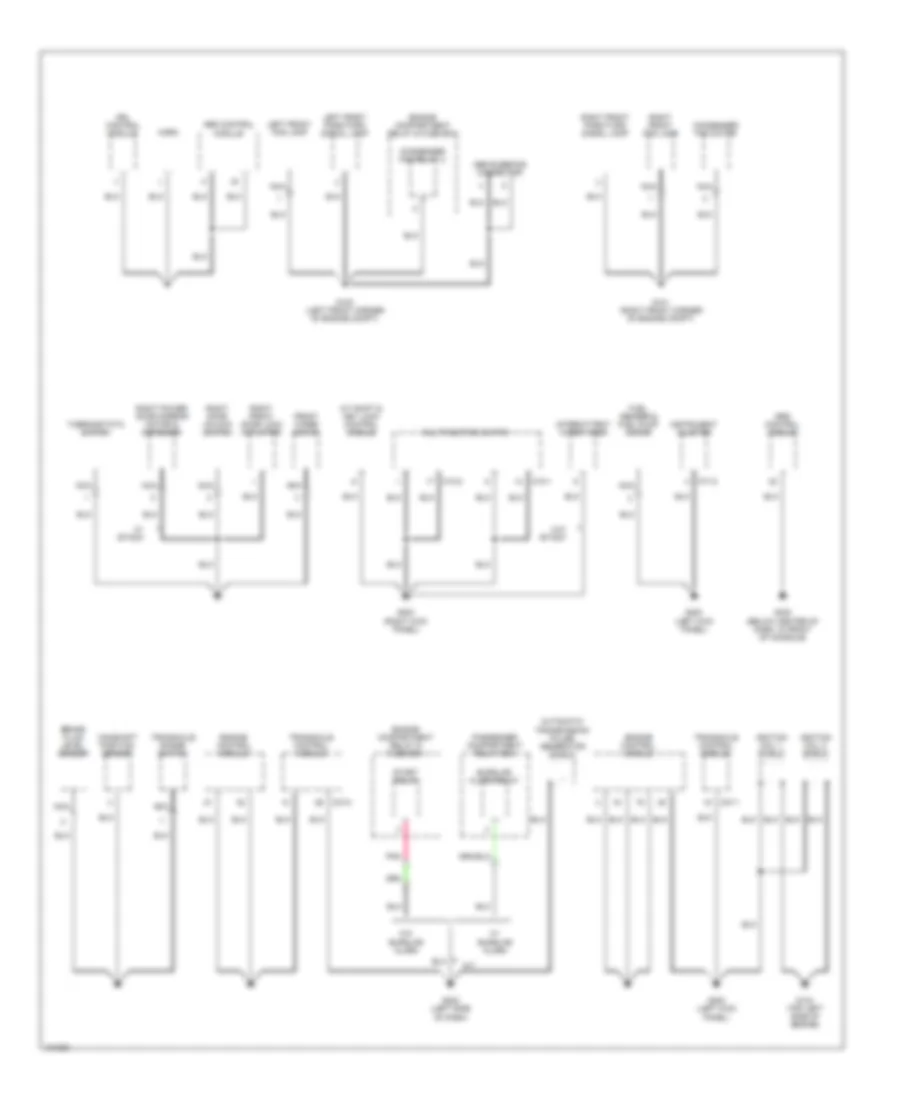 Ground Distribution Wiring Diagram 1 of 3 for Hyundai Accent GL 2000