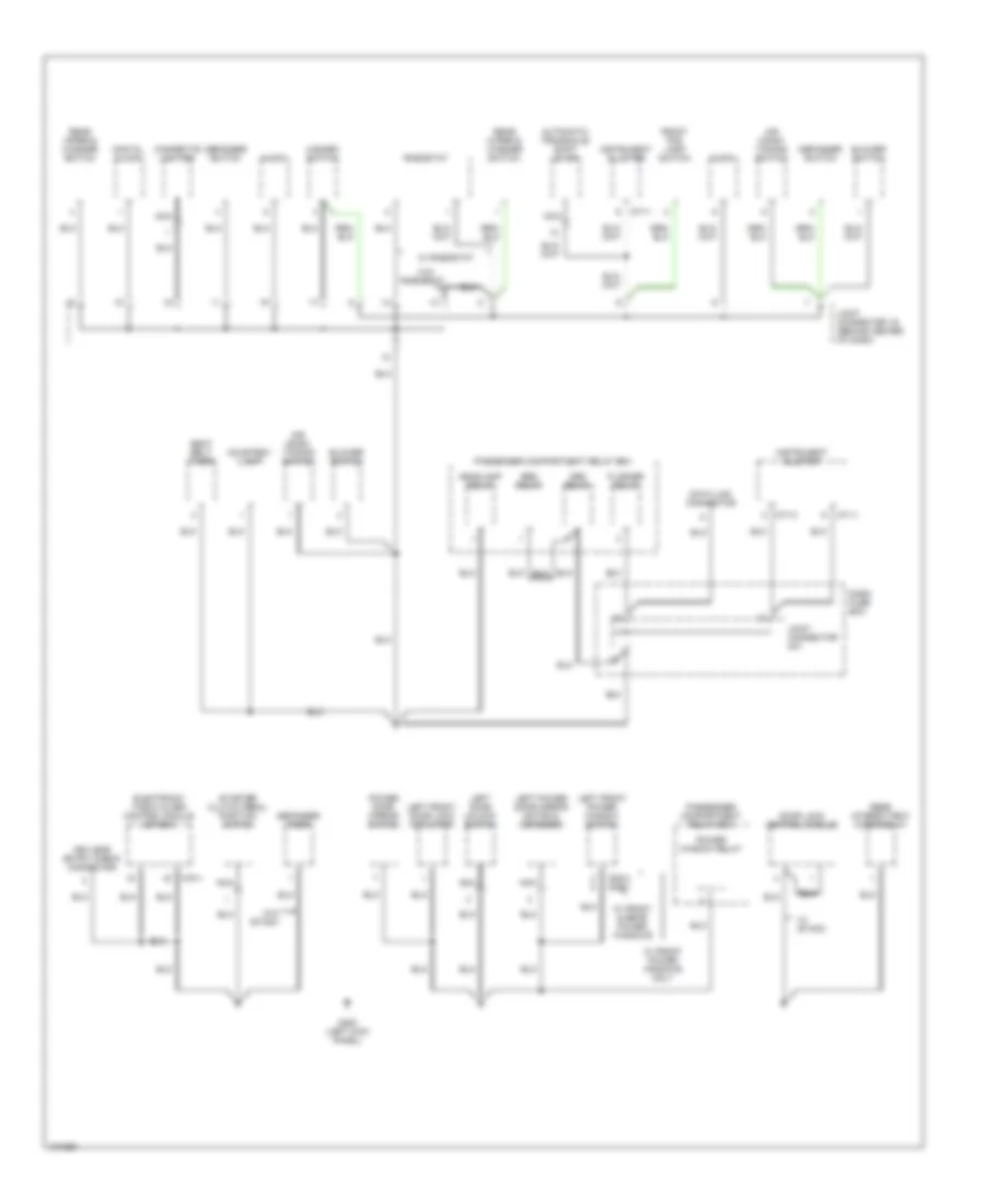 Ground Distribution Wiring Diagram (2 of 3) for Hyundai Accent GL 2000