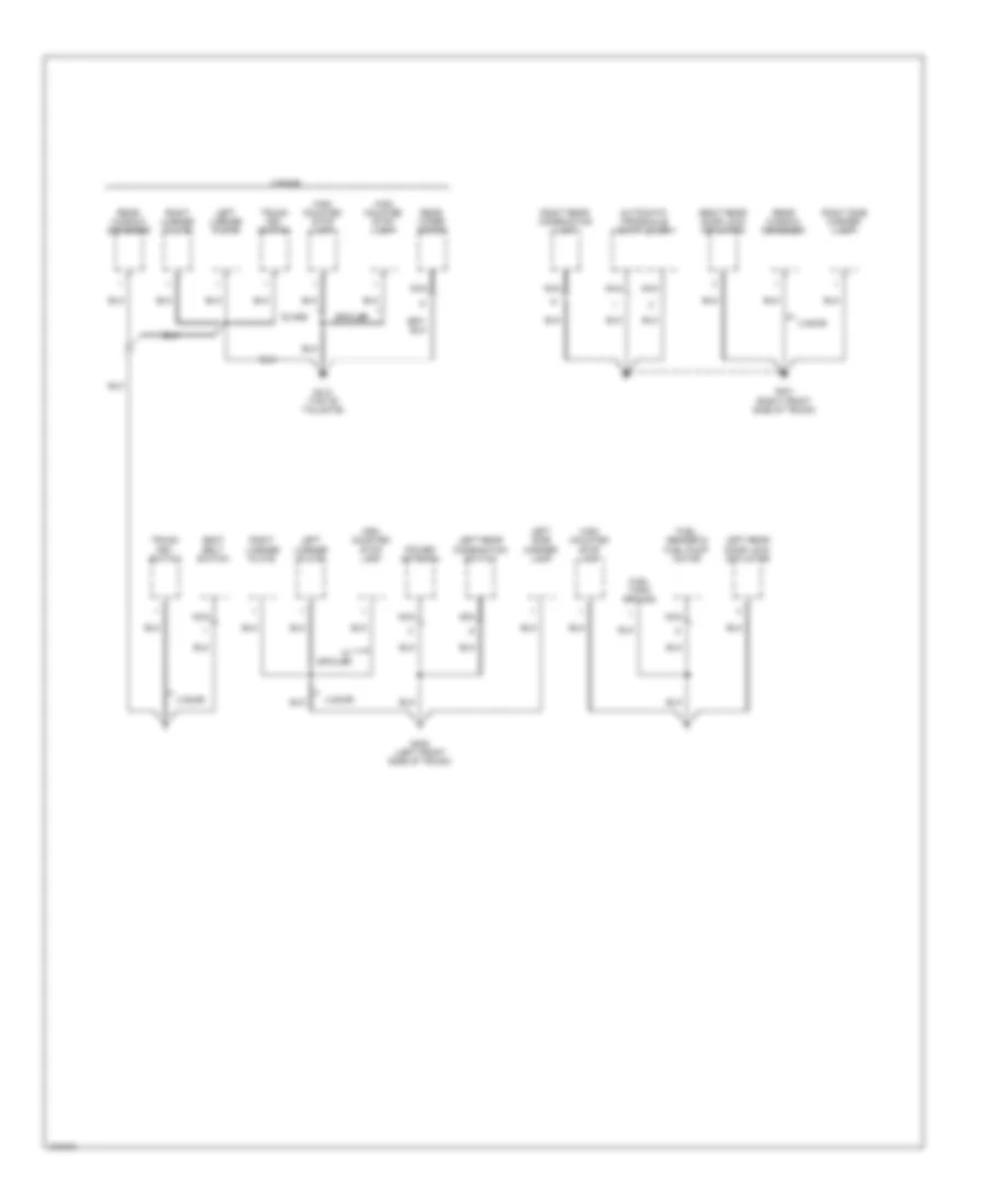 Ground Distribution Wiring Diagram (3 of 3) for Hyundai Accent GL 2000
