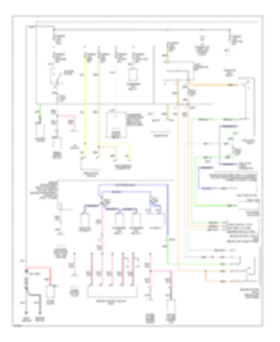 Power Distribution Wiring Diagram 1 of 5 for Hyundai Accent GL 2000