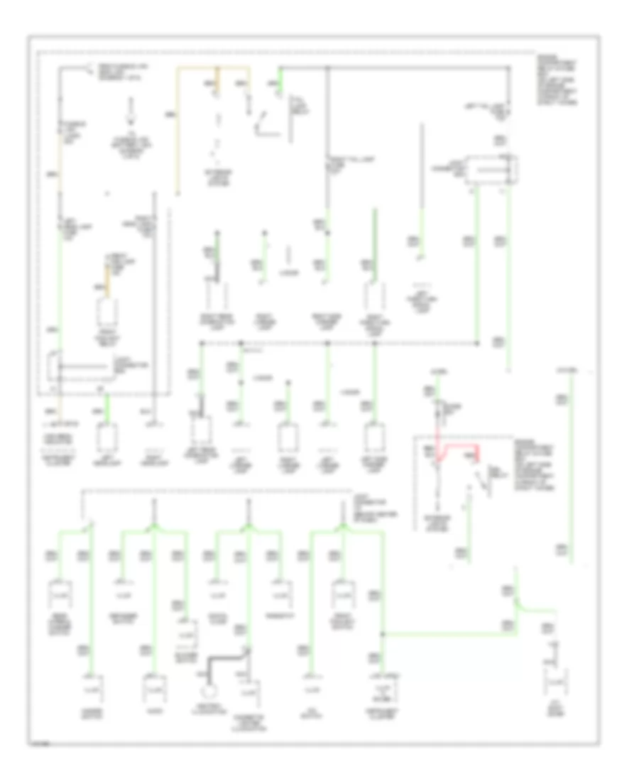 Power Distribution Wiring Diagram (2 of 5) for Hyundai Accent GL 2000