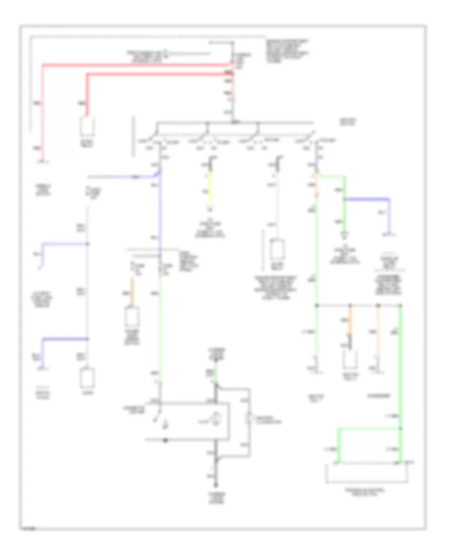 Power Distribution Wiring Diagram 4 of 5 for Hyundai Accent GL 2000