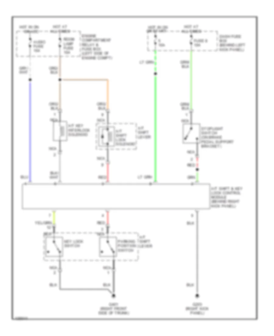 Shift Interlock Wiring Diagram for Hyundai Accent GL 2000