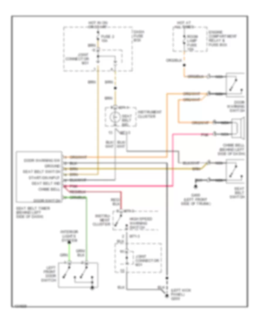 Warning System Wiring Diagrams for Hyundai Accent GL 2000