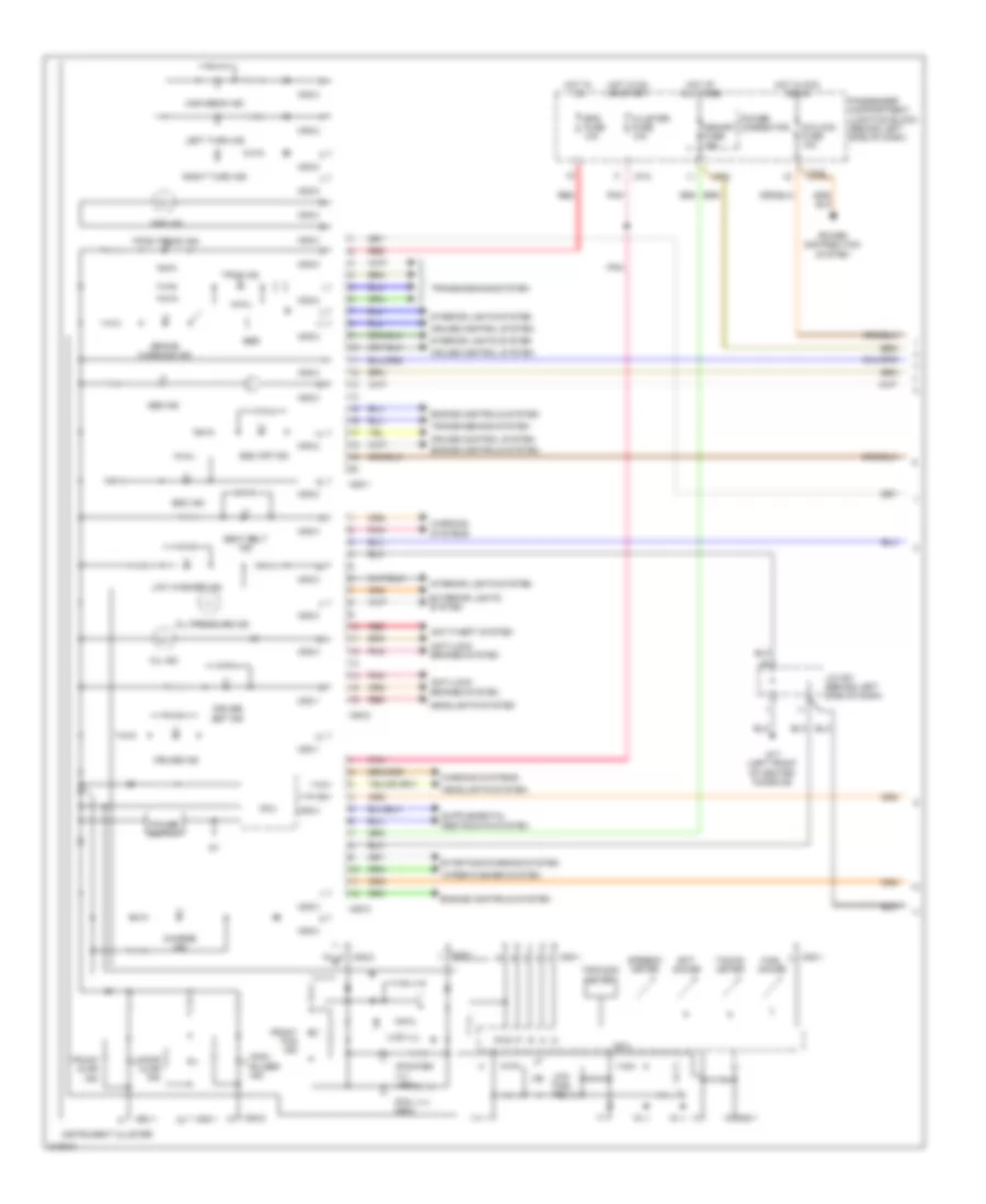 Instrument Cluster Wiring Diagram 1 of 2 for Hyundai Sonata GLS 2009