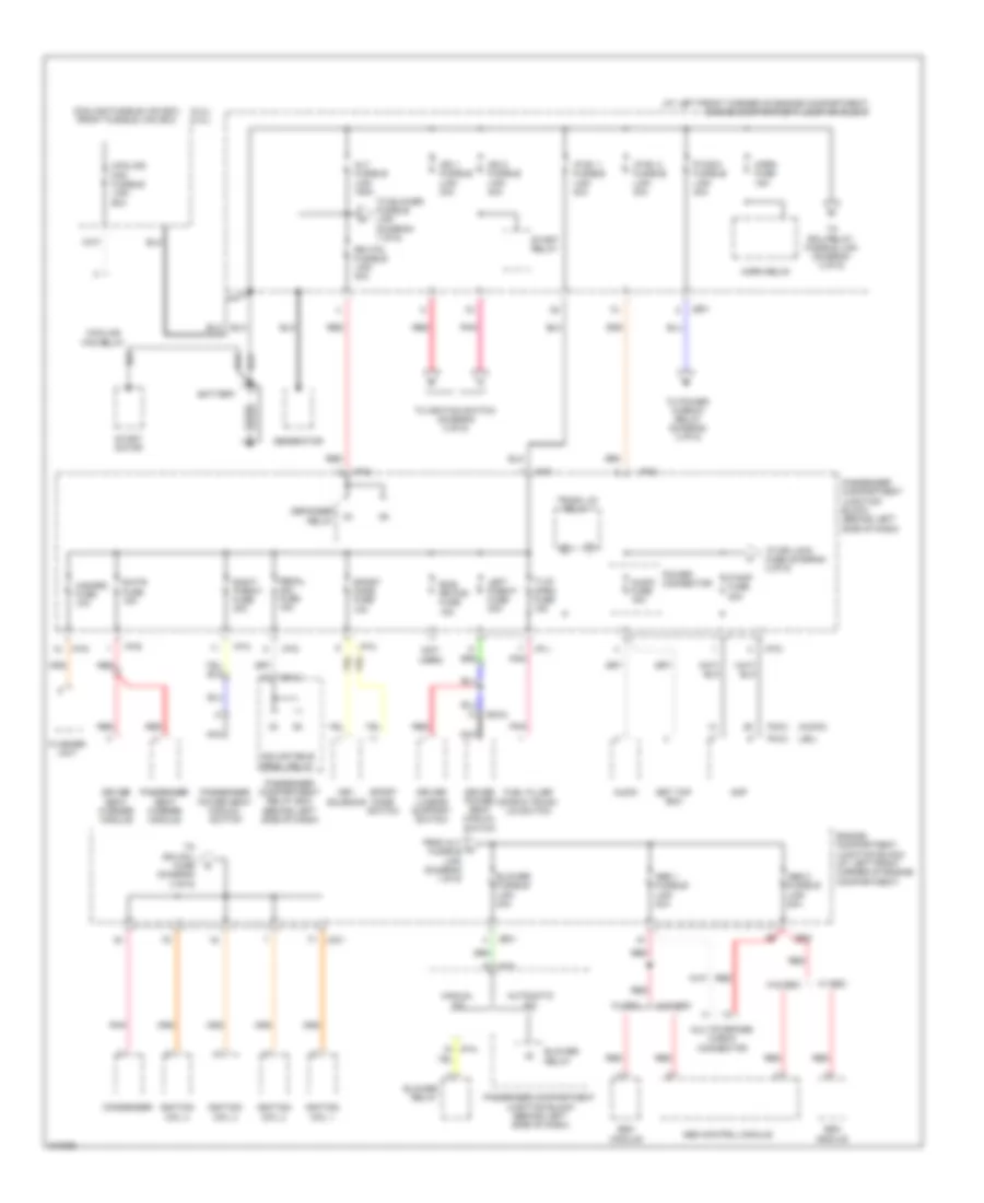 Power Distribution Wiring Diagram 1 of 6 for Hyundai Sonata GLS 2009