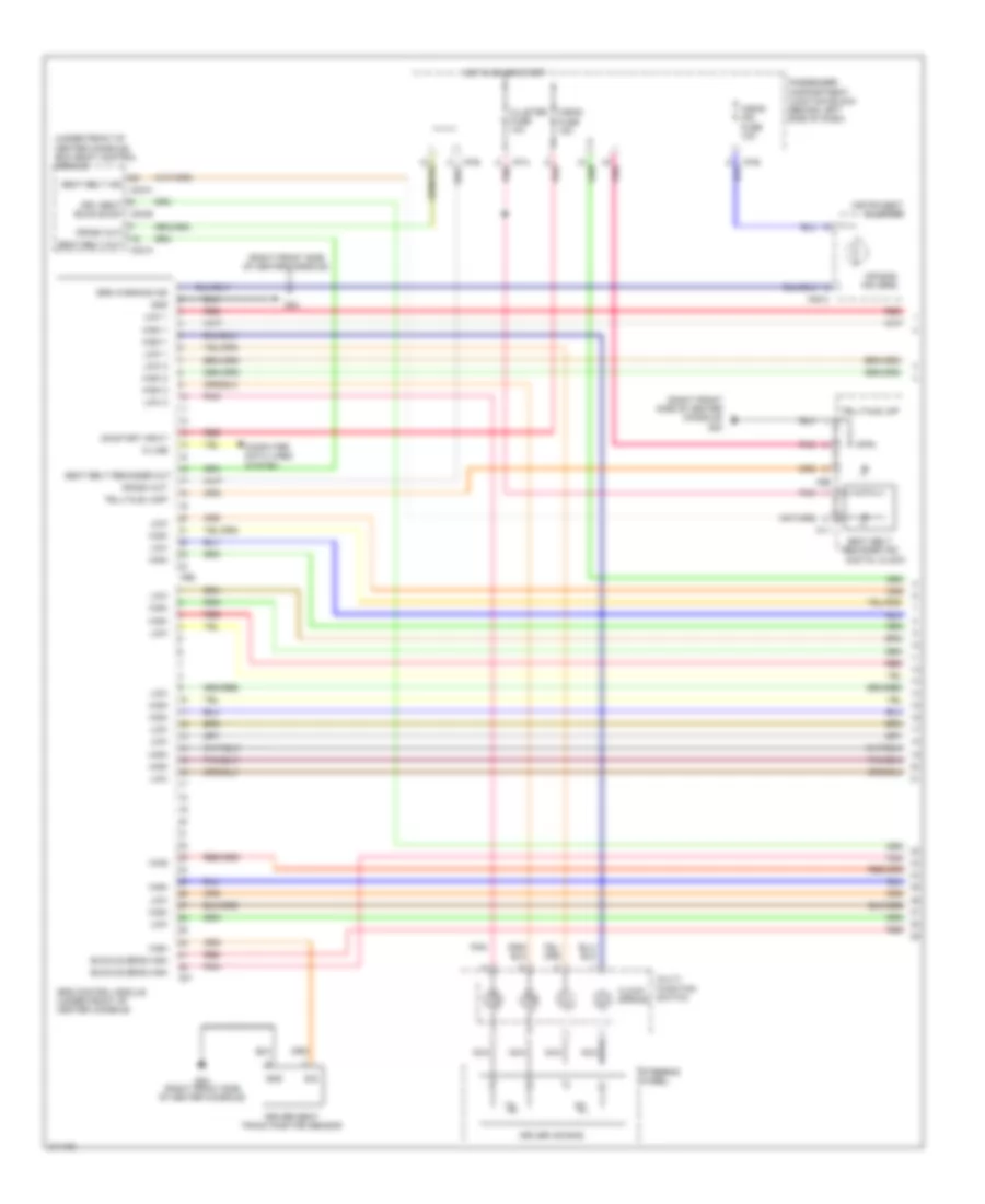 Supplemental Restraints Wiring Diagram 1 of 2 for Hyundai Sonata GLS 2009