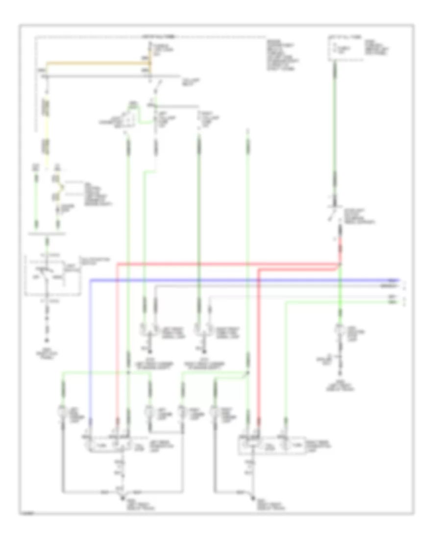 Exterior Lamps Wiring Diagram 4 Door 1 of 2 for Hyundai Accent GS 2000