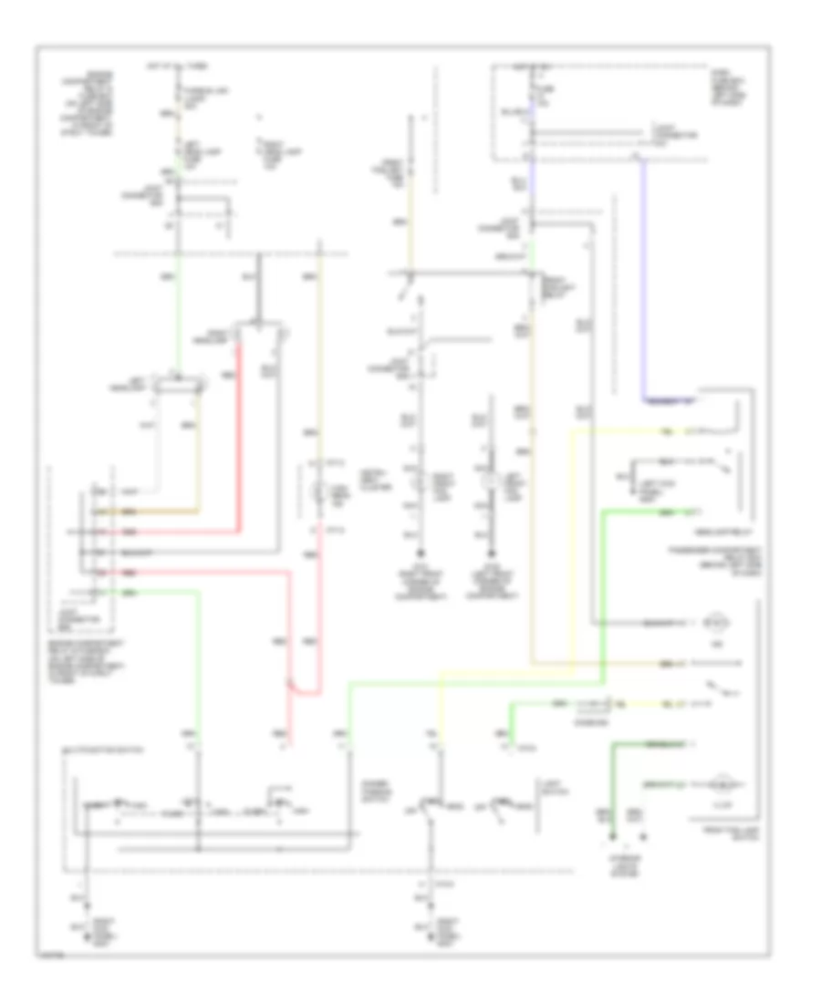 Headlight Wiring Diagram, without DRL for Hyundai Accent GS 2000