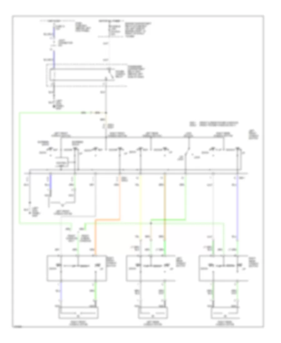 Power Window Wiring Diagram for Hyundai Accent GS 2000