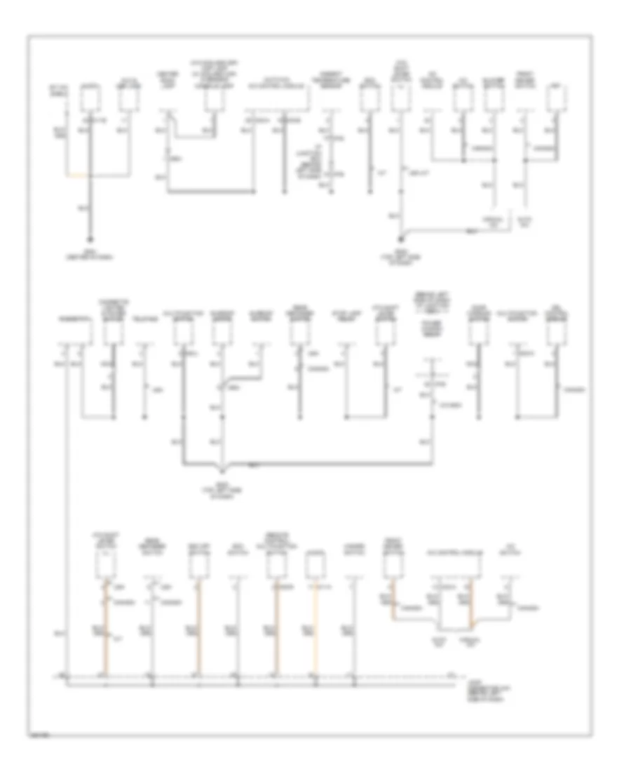 Ground Distribution Wiring Diagram 1 of 4 for Hyundai Accent GLS 2012