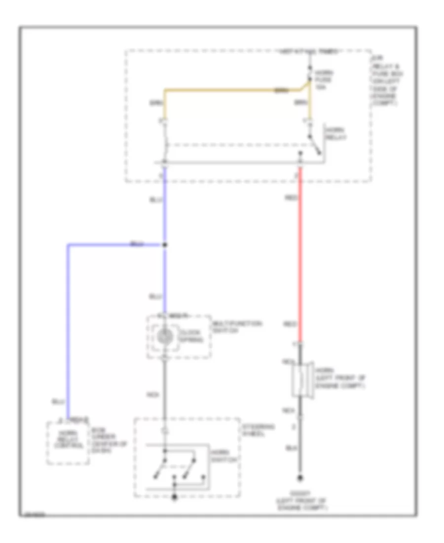 Horn Wiring Diagram for Hyundai Accent GLS 2012