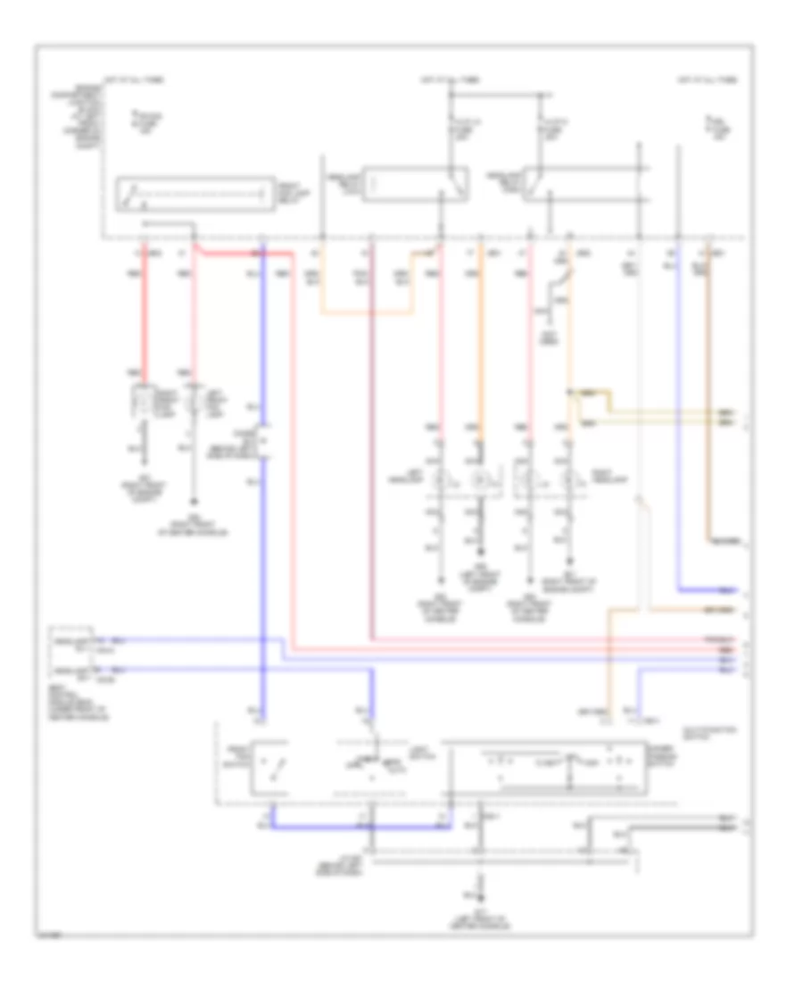 Headlights Wiring Diagram, with DRL (1 of 2) for Hyundai Sonata Limited 2009