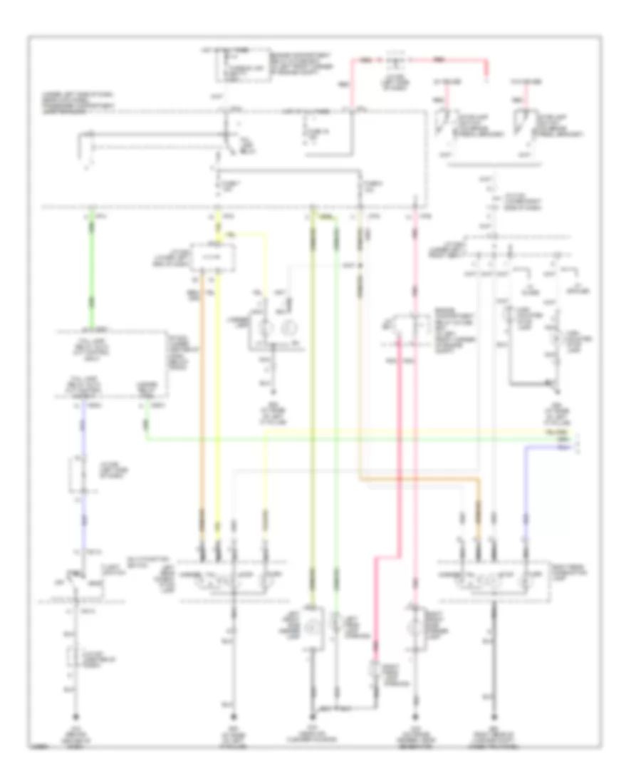 Exterior Lamps Wiring Diagram 4 Door 1 of 2 for Hyundai Elantra Limited 2006