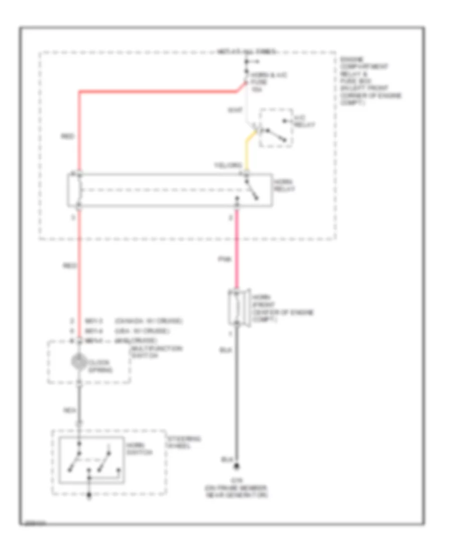 Horn Wiring Diagram for Hyundai Elantra Limited 2006