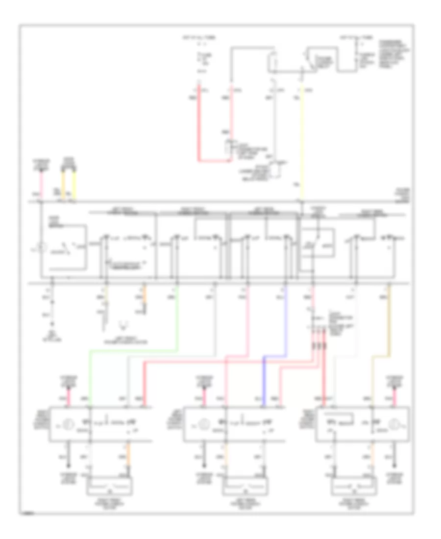 Power Windows Wiring Diagram for Hyundai Elantra Limited 2006