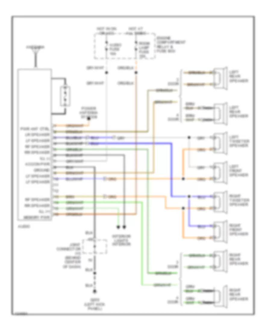 Radio Wiring Diagrams for Hyundai Accent L 2000
