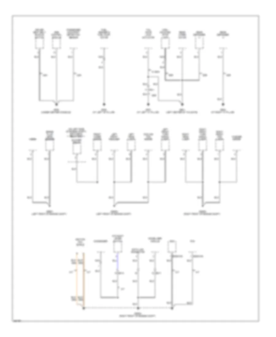 Ground Distribution Wiring Diagram 3 of 4 for Hyundai Accent GS 2012