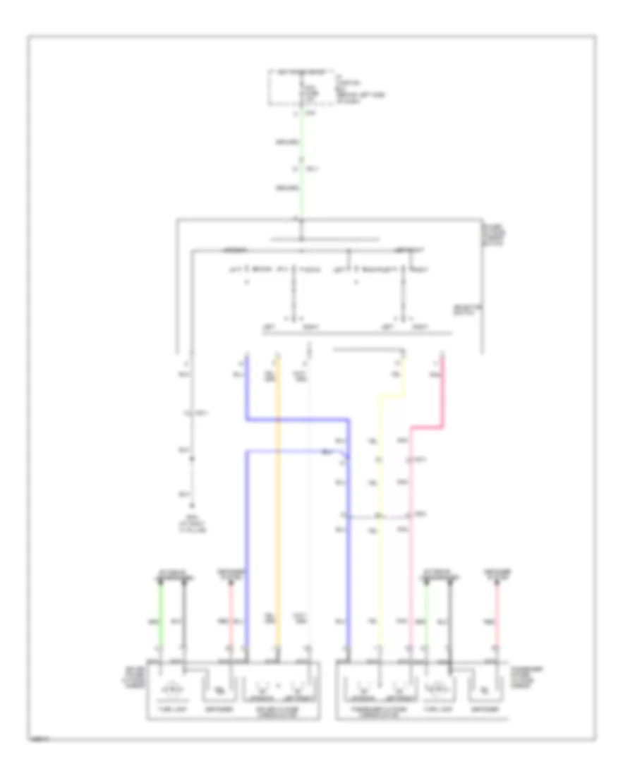 Power Mirrors Wiring Diagram for Hyundai Accent GS 2012