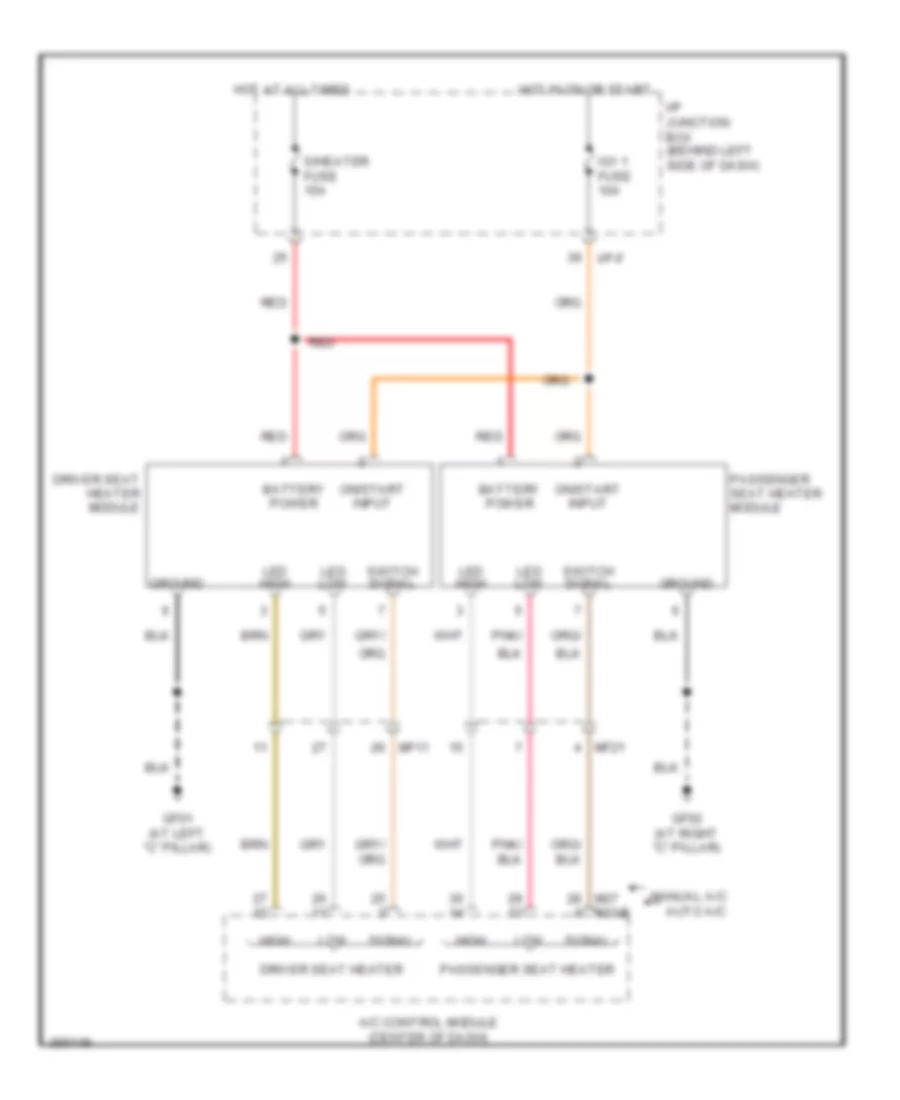 Power Seats Wiring Diagram for Hyundai Accent GS 2012