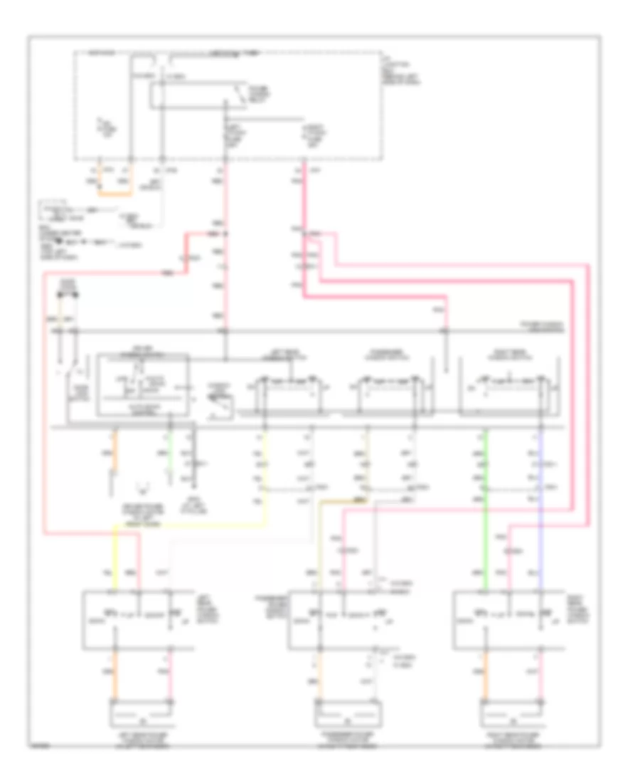 Power Windows Wiring Diagram with Front  Rear Power Windows for Hyundai Accent GS 2012