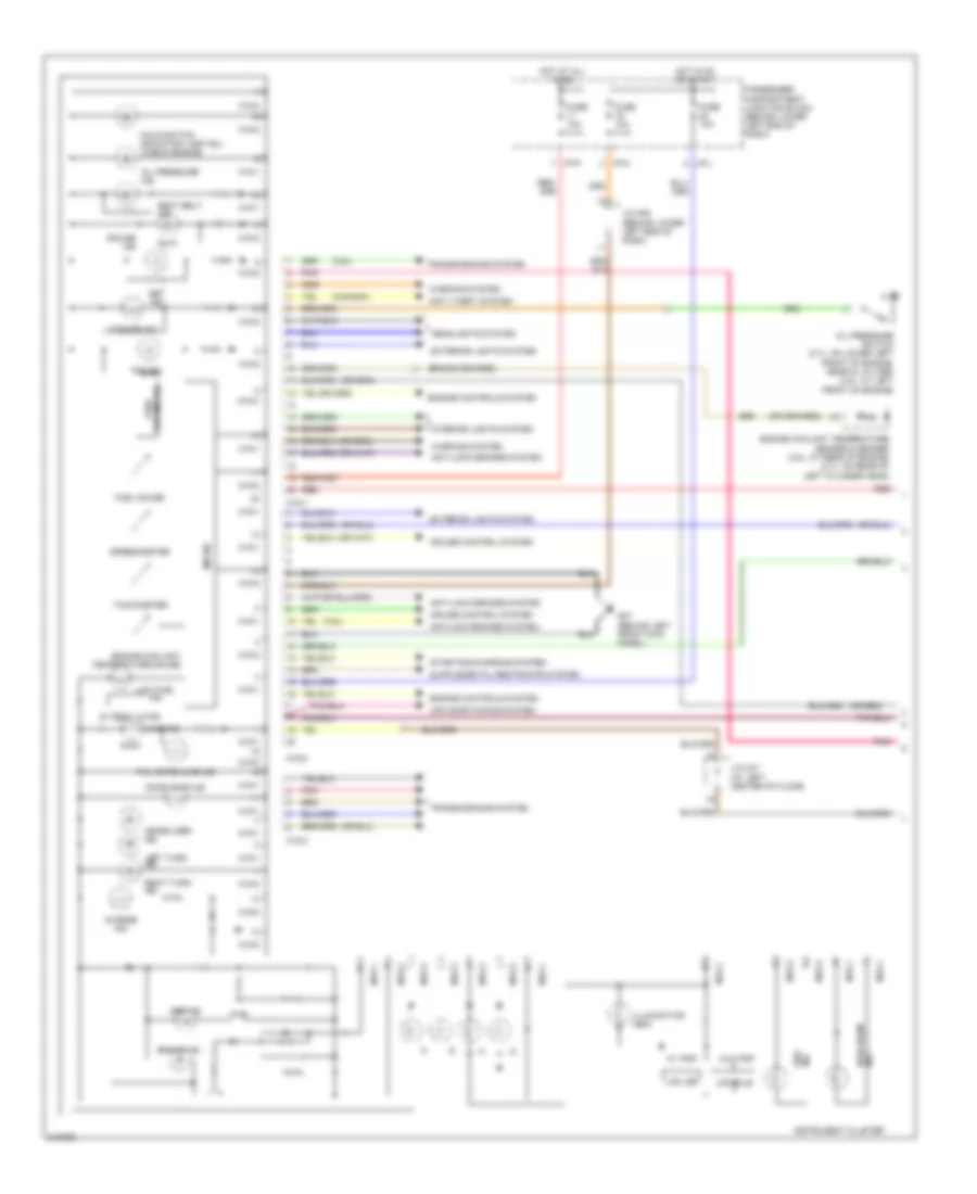 Instrument Cluster Wiring Diagram 1 of 2 for Hyundai Santa Fe GLS 2006