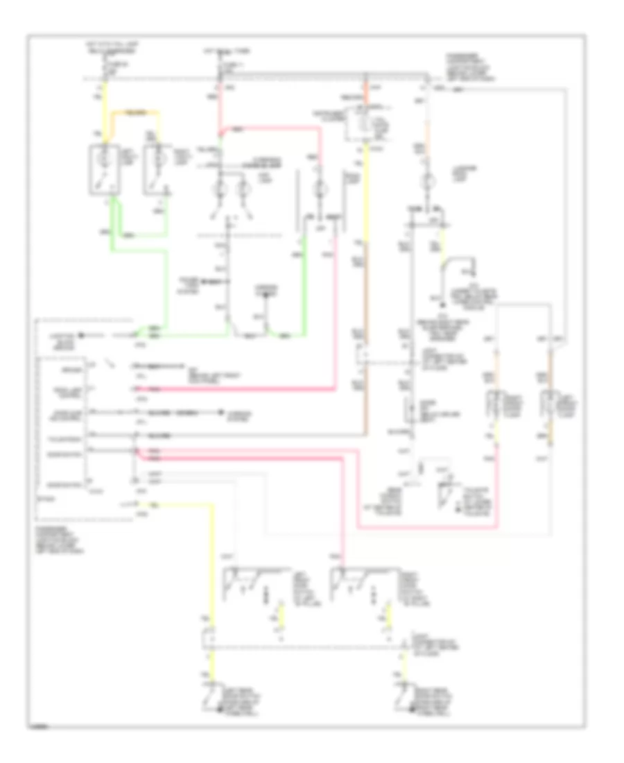 Courtesy Lamps Wiring Diagram with Sunroof for Hyundai Santa Fe GLS 2006