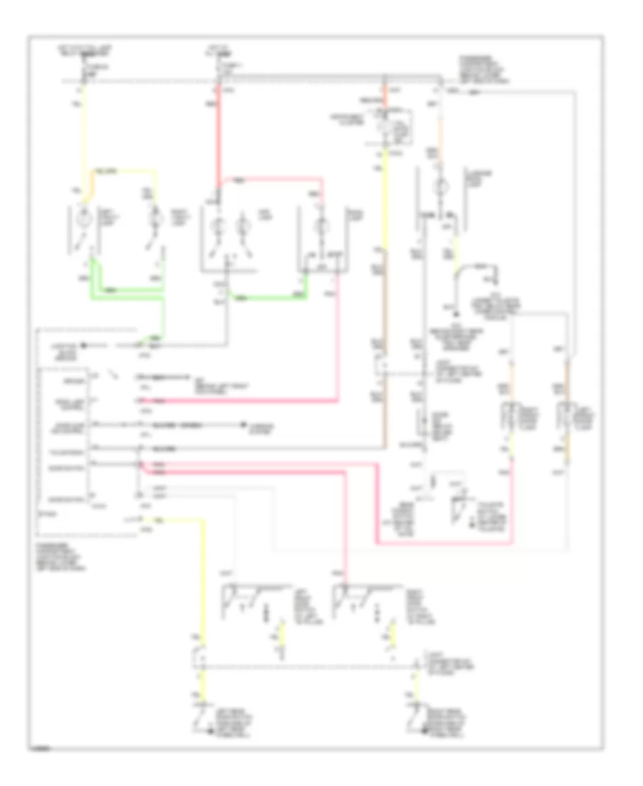 Courtesy Lamps Wiring Diagram, without Sunroof for Hyundai Santa Fe GLS 2006