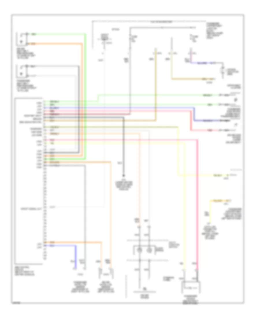 Supplemental Restraints Wiring Diagram, Depowered for Hyundai Santa Fe GLS 2006