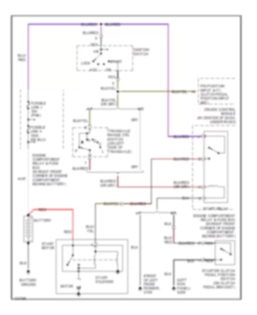 Starting Wiring Diagram for Hyundai Elantra GLS 2000