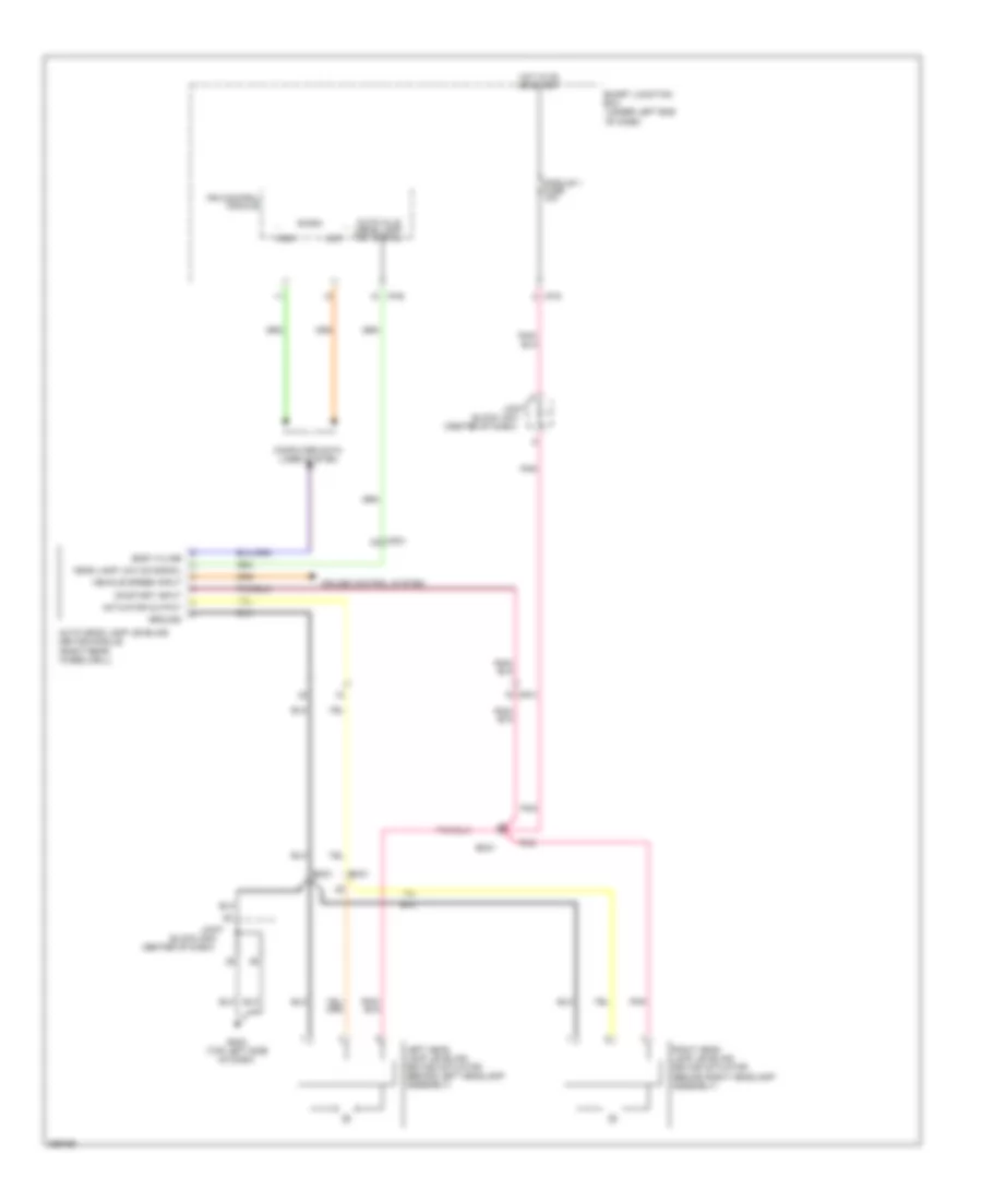 Headlamps Leveling Wiring Diagram for Hyundai Azera 2012